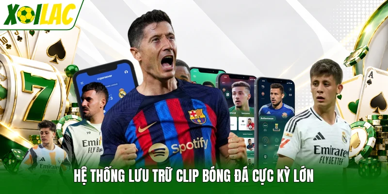 Hệ thống lưu trữ clip bóng đá cực kỳ lớn