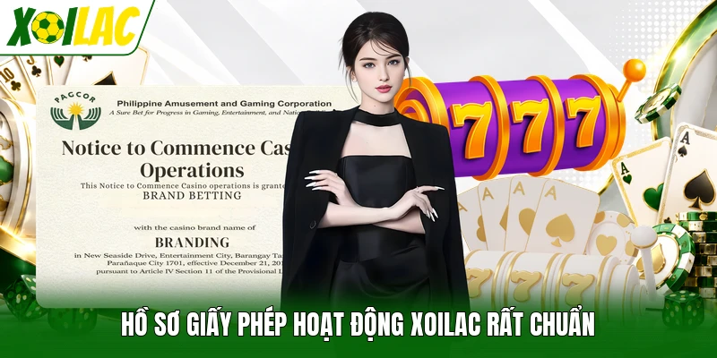 Hồ sơ giấy phép hoạt động Xoilac rất chuẩn