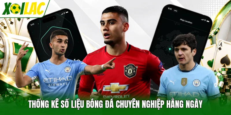 Thống kê số liệu bóng đá chuyên nghiệp hằng ngày